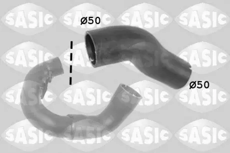 3336204 PRZEWÓD INTERCOOLERA FIAT DOBLO (KRÓTKI) FI50 SASIC подбор по vin на Brocar