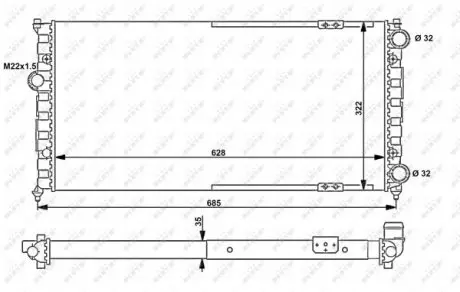58095 Радіатор NRF підбір по vin на Brocar