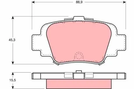 GDB1060 Комплект тормозных колодок, дисковый тормоз TRW підбір по vin на Brocar