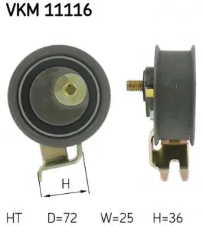 VKM11116 Натяжний ролик SKF підбір по vin на Brocar