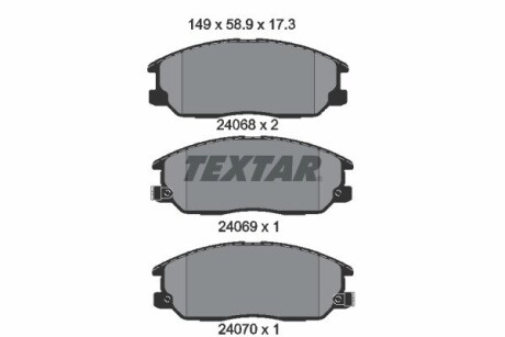 2406801 Тормозные колодки дисковые TEXTAR подбор по vin на Brocar