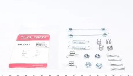 1050657 Комплект пружинок колодок ручника Renault Megane I -03 (203x38) Bendix QUICK BRAKE подбор по vin на Brocar