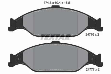2477601 Колодки тормозные (передние) Ford Mustang 93-04 Q+ TEXTAR підбір по vin на Brocar