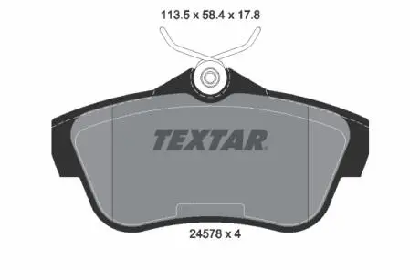 2457803 KLOCKI HAM. FIAT T. SCUDO 1,6 D MULTIJET 11- TEXTAR підбір по vin на Brocar