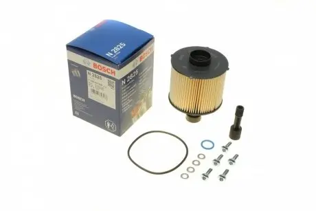 F026402825 Фильтр топливный Renault Kangoo/Dokker/Duster/Logan 1.5dci 10- (к-кт с болтами) BOSCH подбор по vin на Brocar