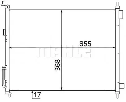 AC558000S Радиатор кондиционера MAHLE / KNECHT підбір по vin на Brocar