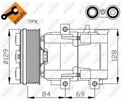 32447 Компресор кондиціонера NRF підбір по vin на Brocar