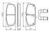 0986494590 Комплект тормозных колодок, дисковый тормоз BOSCH підбір по vin на Brocar