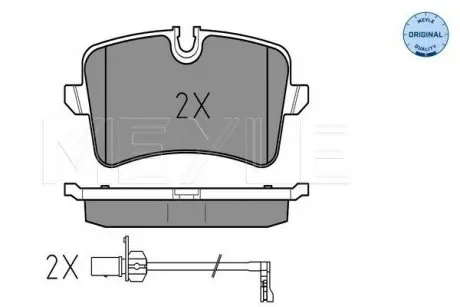 0252460617W Колодки гальмівні (задні) Audi A4/A5/A6/A7/A8/Porsche Macan 09- MEYLE підбір по vin на Brocar