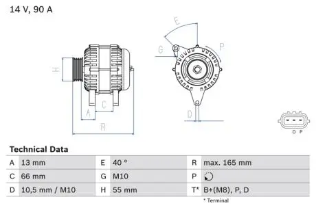0986082430 Генератор BOSCH підбір по vin на Brocar