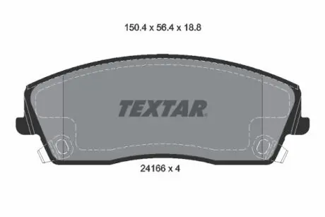 2416601 Гальмівні колодки, дискове гальмо (набір) TEXTAR підбір по vin на Brocar