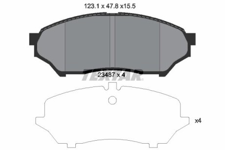 2348701 Комплект тормозных колодок, дисковый тормоз TEXTAR подбор по vin на Brocar