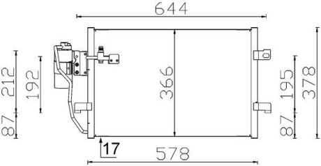 AC351000S Конденсер кондиціонера MAHLE / KNECHT підбір по vin на Brocar