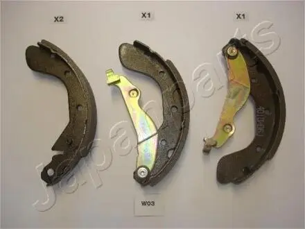 GFW03AF Тормозные колодки задние CHEVROLET AVEO, KALOS JAPANPARTS підбір по vin на Brocar