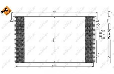 35448 Радиатор кондиционера NRF підбір по vin на Brocar