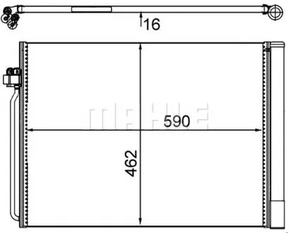 AC405000S Радіатор кондиціонера BMW X5 (E70/F15/F85)/X6 E71/E72/(F16/F86/) 2.0D-4.8 06-19 MAHLE / KNECHT підбір по vin на Brocar