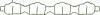 Прокладка колектора впускного Opel Astra H 1.6i 04-14, A16XER/B16XER/D16XER/Z16XE1 71-38218-00