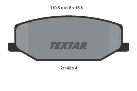 2114202 Гальмівні колодки, дискове гальмо (набір) TEXTAR підбір по vin на Brocar