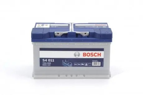 0092S40110 Аккумуляторная батарея 80Ah/740A (315x175x190/+R/B13) BOSCH подбор по vin на Brocar