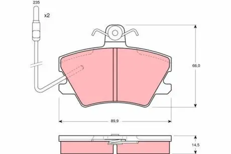GDB968 Комплект тормозных колодок, дисковый тормоз TRW подбор по vin на Brocar