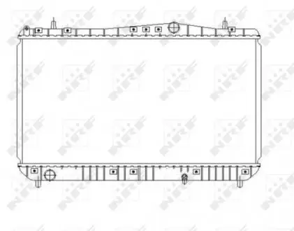 53384 Радиатор охлаждения Chevrolet Rezzo/Daewoo Tacuma 1.6-2.0 00- NRF підбір по vin на Brocar