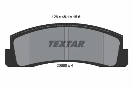 2066001 Тормозные колодки дисковые TEXTAR підбір по vin на Brocar