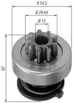 940113020167 Бендикс (z=9) BMW E30/32 RENAULT 2,2D Espace, Laguna, Safrane [940113020167] MAGNETI MARELLI підбір по vin на Brocar