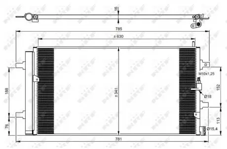 350069 Радіатор кондиціонера NRF підбір по vin на Brocar