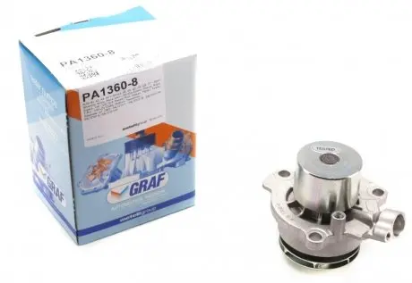 PA13608 Помпа води Audi/Seat/Skoda/VW Crafter/Caddy/T6/Passat/Golf 1.6/2.0TDI 13- (R/B 4PT)(7 лоп)(без датч) GRAF підбір по vin на Brocar