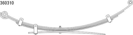 1036031000 Многолистовая рессора CS Germany подбор по vin на Brocar