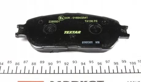 2385501 Колодки тормозные (передние) Toyota Camry/Lexus ES 01-08 (Akebono) TEXTAR подбор по vin на Brocar