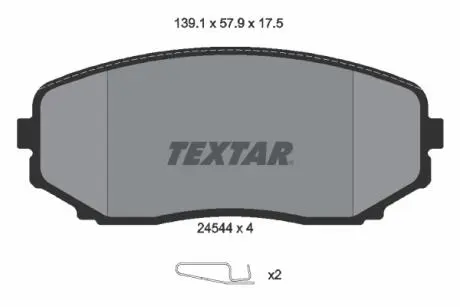2454401 Колодки тормозные (передние) Mazda CX-7 2.2-3.7 06- (Sumitomo) (заменен на 2351503) TEXTAR підбір по vin на Brocar