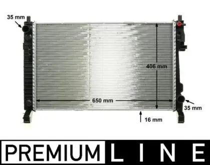CR661000P Радіатор 406 mm MERCEDES A(W169)/B(W245) 1.5-2.0 04-12 MAHLE / KNECHT підбір по vin на Brocar