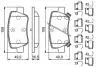 0986494933 Тормозные колодки kpl. зад toyota avensis 1.6-2.0d 11.08- BOSCH підбір по vin на Brocar