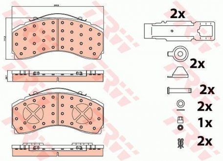 GDB5111 Гальмівні колодки, дискові TRW підбір по vin на Brocar