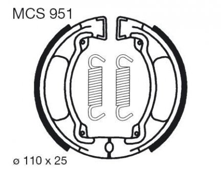 MCS951 Комплект тормозных колодок MCS951 TRW TRW подбор по vin на Brocar