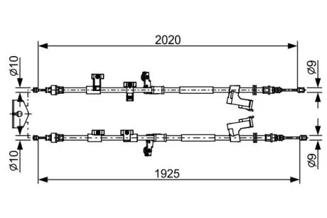 1987482709 Трос, стояночная тормозная система BOSCH подбор по vin на Brocar