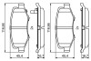 0986494706 Колодки тормозные (задние) Jeep Cherokee 08-/Compass 06-/Wrangler 07-/Dodge Nitro 06-12 BOSCH підбір по vin на Brocar