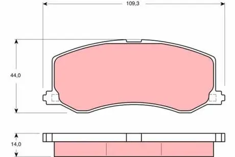 GDB3237 Гальмівні колодки, дискове гальмо (набір) TRW підбір по vin на Brocar