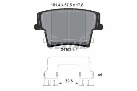 2416303 Колодки гальмівні (задні) Chrysler/Dodge 3.5-6.4 05- (Bosch) TEXTAR підбір по vin на Brocar