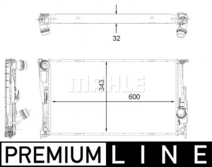 CR1923000P Радіатор охолодження MAHLE / KNECHT підбір по vin на Brocar