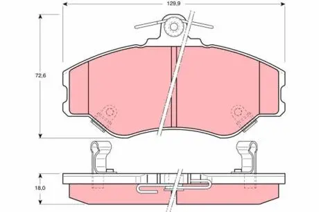 GDB3089 Колодки тормозные дисковые, комплект TRW підбір по vin на Brocar