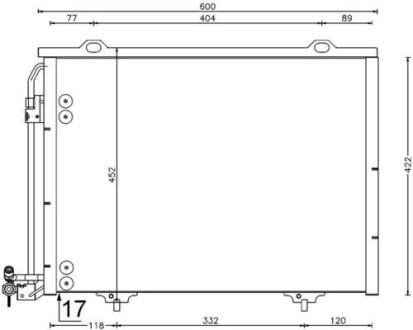 AC211001S SKRAPLACZ KLIMATYZACJI DB W202/A208/C208 MAHLE / KNECHT підбір по vin на Brocar