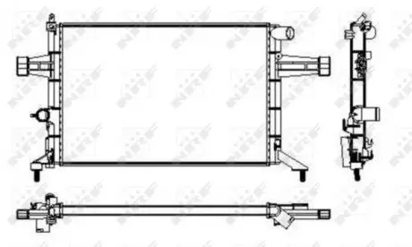 53628 Радіатор охолодження Opel Astra G/Zafira A 1.4-1.8 16V 98-05 NRF підбір по vin на Brocar