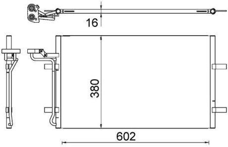 AC725000S Радиатор кондиционера MAHLE / KNECHT підбір по vin на Brocar