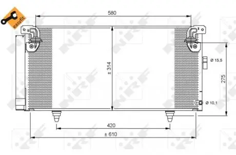 35868 Радиатор кондиционера Subaru Legacy/Outback 2.0-3.0 03-09 NRF подбор по vin на Brocar