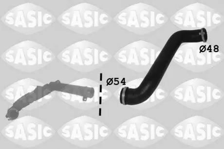 3336308 Патрубок інтеркулера SASIC підбір по vin на Brocar