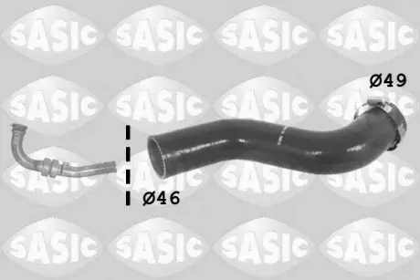 3334006 Патрубок турбокомпрессора SASIC підбір по vin на Brocar