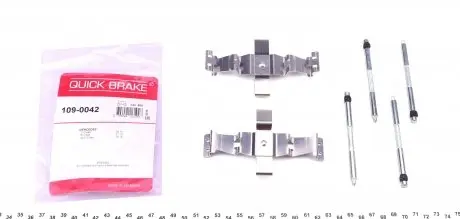 1090042 Монтажний компл.,гальм.колодки QUICK BRAKE підбір по vin на Brocar