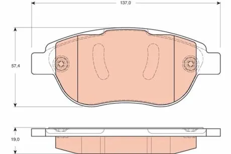 GDB1669 Комплект тормозных колодок, дисковый тормоз TRW подбор по vin на Brocar
